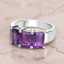 2.85 Carat Genuine Amethyst .925 Sterling Silver Ring