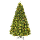 7.5 ft Artificial Christmas Tree with LED Lights and Pine Cones