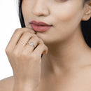 0.78 Carat Genuine Morganite and White Diamond 14K Rose Gold Ring