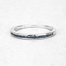 0.20 Carat Genuine Blue Diamond .925 Sterling Silver Ring