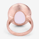 15.60 Carat Genuine Rose Quartz .925 Sterling Silver Ring