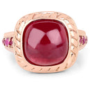 9.14 Carat Glass Filled Ruby and Ruby .925 Sterling Silver Ring
