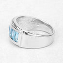 1.75 Carat Genuine Blue Topaz .925 Sterling Silver Ring