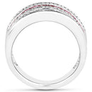 3.36 Carat Genuine Multi Stones .925 Sterling Silver Ring
