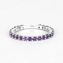 0.78 Carat Genuine Amethyst .925 Sterling Silver Ring