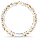 0.81 Carat Genuine Citrine .925 Sterling Silver Ring