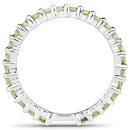 0.91 Carat Genuine Peridot .925 Sterling Silver Ring