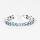 0.94 Carat Genuine Swiss Blue Topaz .925 Sterling Silver Ring