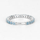 0.94 Carat Genuine Swiss Blue Topaz .925 Sterling Silver Ring