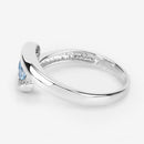 0.74 Carat Genuine Blue Topaz .925 Sterling Silver Ring