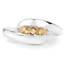 0.55 Carat Genuine Citrine .925 Sterling Silver Ring