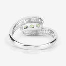 0.56 Carat Genuine Peridot .925 Sterling Silver Ring