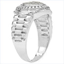 0.20 Carat Genuine White Diamond .925 Sterling Silver Ring