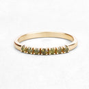 0.22 Carat Genuine Dark Yellow Diamond 14K Yellow Gold Ring (I1-I2)