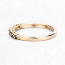 0.16 Carat Genuine Green Diamond 14K Yellow Gold Ring (I1-I2)