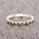 0.16 Carat Genuine Green Diamond 14K Yellow Gold Ring (I1-I2)