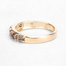 0.49 Carat Genuine Champagne Diamond 14K Yellow Gold Ring (I1-I2)