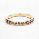 0.45 Carat Genuine Champagne Diamond 14K Yellow Gold Ring (I1-I2)