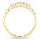 0.51 Carat Genuine Lab Grown Diamond 14K Yellow Gold Ring