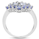 2.72 Carat Genuine Tanzanite .925 Sterling Silver Ring