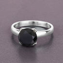 3.00 Carat Genuine Black Diamond 14K White Gold Ring