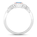 0.52 Carat Genuine Swiss Blue Topaz .925 Sterling Silver Ring