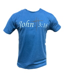Blue John 3:16 Adult T-Shirt