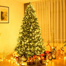 7.5 ft Artificial Christmas Tree with LED Lights and Pine Cones