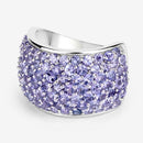4.22 Carat Genuine Tanzanite .925 Sterling Silver Ring