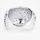 4.22 Carat Genuine Tanzanite .925 Sterling Silver Ring