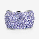 4.22 Carat Genuine Tanzanite .925 Sterling Silver Ring