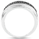0.29 Carat Genuine Black Diamond .925 Sterling Silver Ring