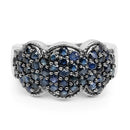 2.35 Carat Genuine Blue Sapphire .925 Sterling Silver Ring