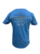 Blue John 3:16 Adult T-Shirt