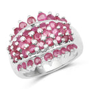 2.70 Carat Genuine Ruby .925 Sterling Silver Ring