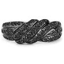 0.35 Carat Genuine Black Diamond .925 Sterling Silver Ring