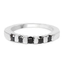 0.50 Carat Genuine Black Diamond .925 Sterling Silver Ring