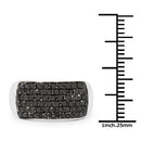 1.21 Carat Genuine Black Diamond .925 Sterling Silver Ring