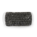 1.21 Carat Genuine Black Diamond .925 Sterling Silver Ring