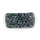 1.17 Carat Genuine Blue Diamond .925 Sterling Silver Ring