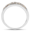 0.42 Carat Genuine White Diamond .925 Sterling Silver Ring