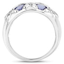 2.31 Carat Genuine Tanzanite .925 Sterling Silver Ring