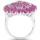 8.10 Carat Genuine Ruby .925 Sterling Silver Ring