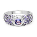 1.45 Carat Genuine Tanzanite .925 Sterling Silver Ring