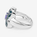 0.44 Carat Genuine Tanzanite .925 Sterling Silver Ring