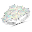 2.16 Carat Genuine Ethiopian Opal .925 Sterling Silver Ring
