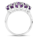 5.44 Carat Genuine Amethyst .925 Sterling Silver Ring