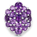 5.44 Carat Genuine Amethyst .925 Sterling Silver Ring