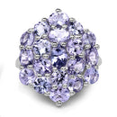 5.28 Carat Genuine Tanzanite .925 Sterling Silver Ring