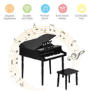 30-Key Wood Toy Kids Grand Piano with Bench